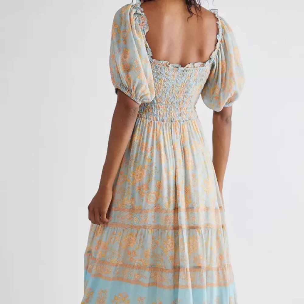 Spell Designs JUNIPER SHIRRED DRESS EGGSHELL XS
